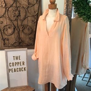 Jones NY 100% Linen Oversized Top